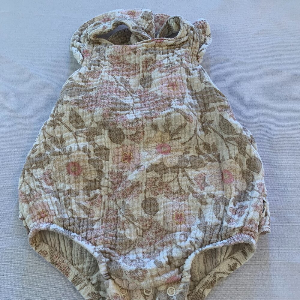Rabbit + Bear Organic Gauze One Piece Summer Outfit
